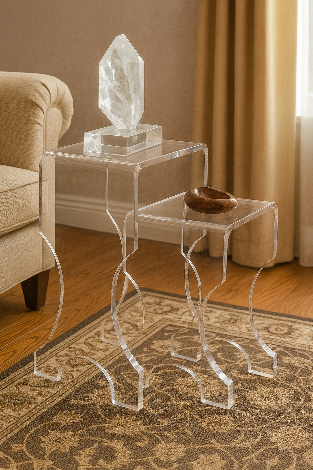 Elara Curved Acrylic Tables