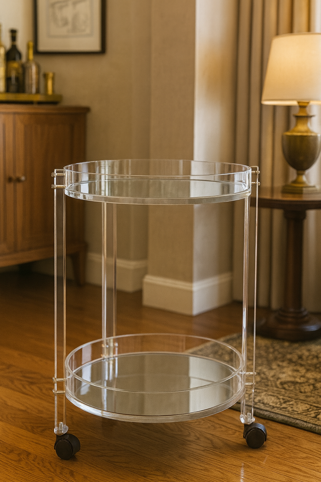 Vela Acrylic Bar Cart