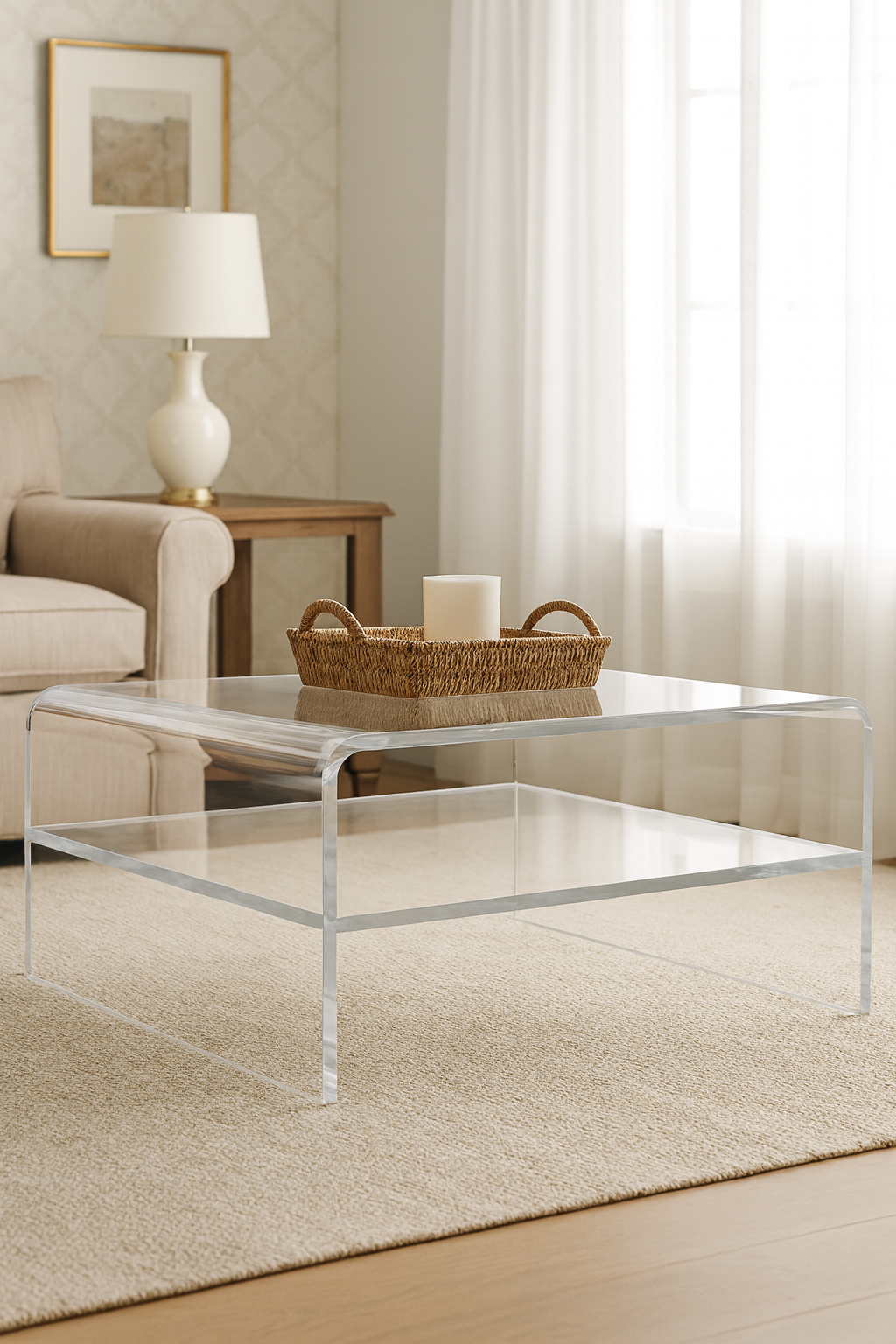 Solis Square Acrylic Coffee Table