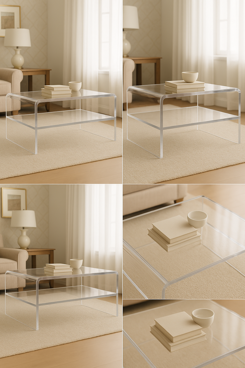 Solis Square Acrylic Coffee Table