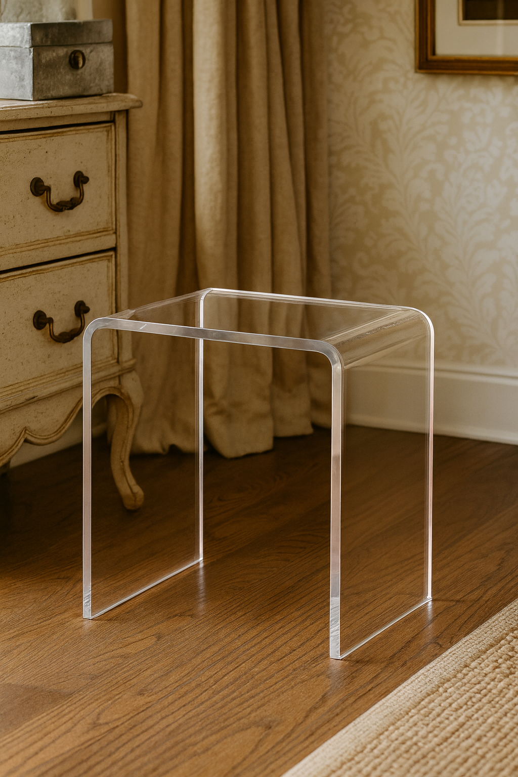 Mira Acrylic Vanity Stool