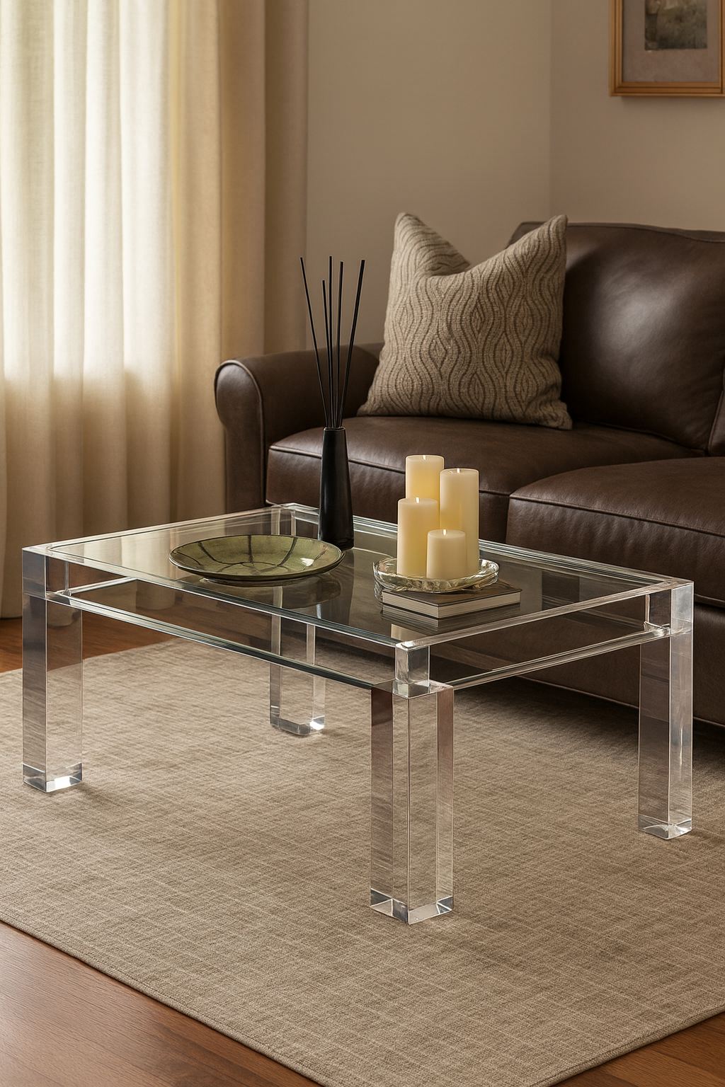 Orne Acrylic & Glass Coffee Table